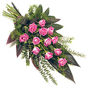 12 Pink Rose Sheaf