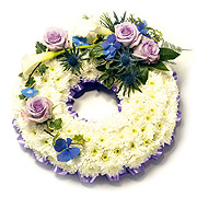 Open  Based  Wreath with Posy