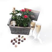 Moet &amp; Chandon, Pink Rose and Belgian Chocolates