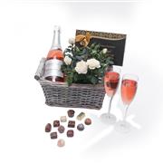 Rosado Wine White Rose Plant &amp; Chocolates